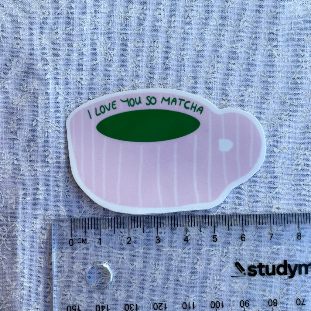 I Love You So Matcha Sticker
