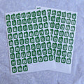Matcha Alphabet Sticker Sheet (2 sheets)