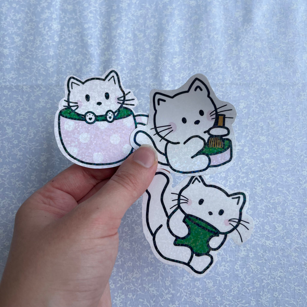 Matcha Kitty Vinyl Sticker Pack