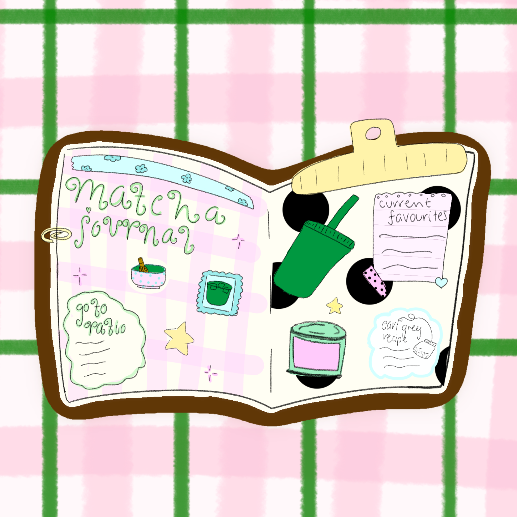 Matcha Journal Sticker
