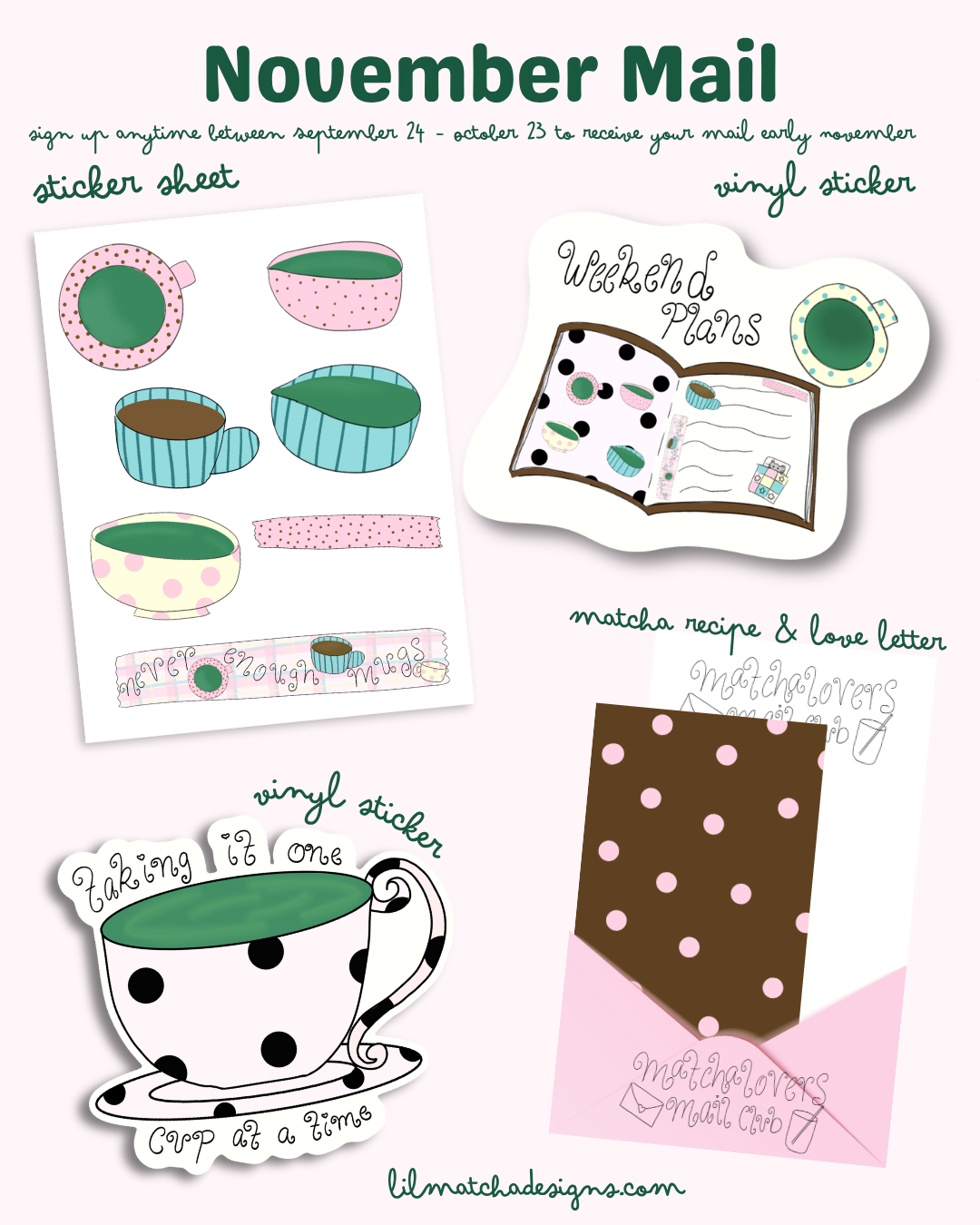 Matcha Lovers Mail Club (MONTHLY SUBSCRIPTION)