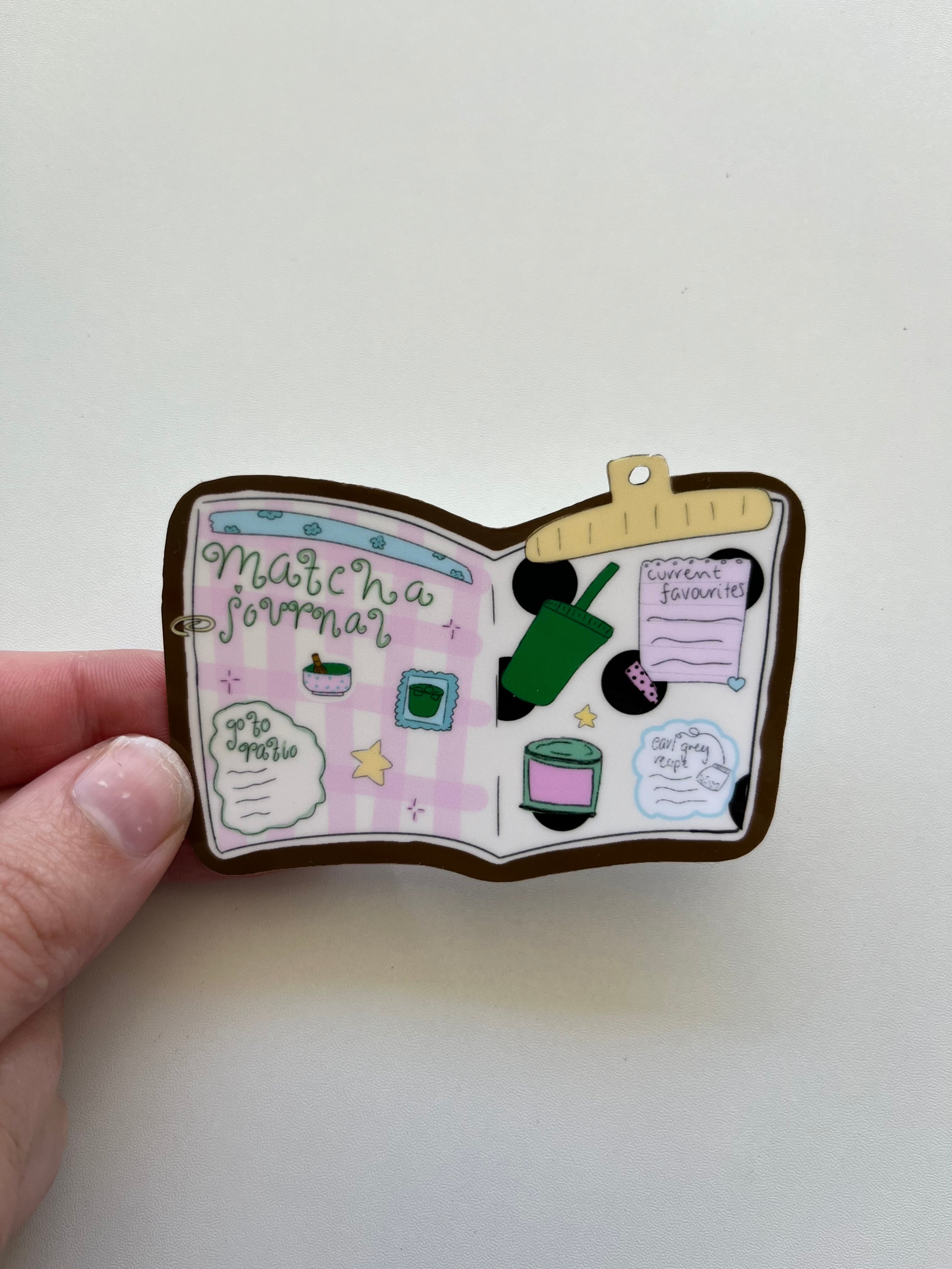 Matcha Journal Sticker