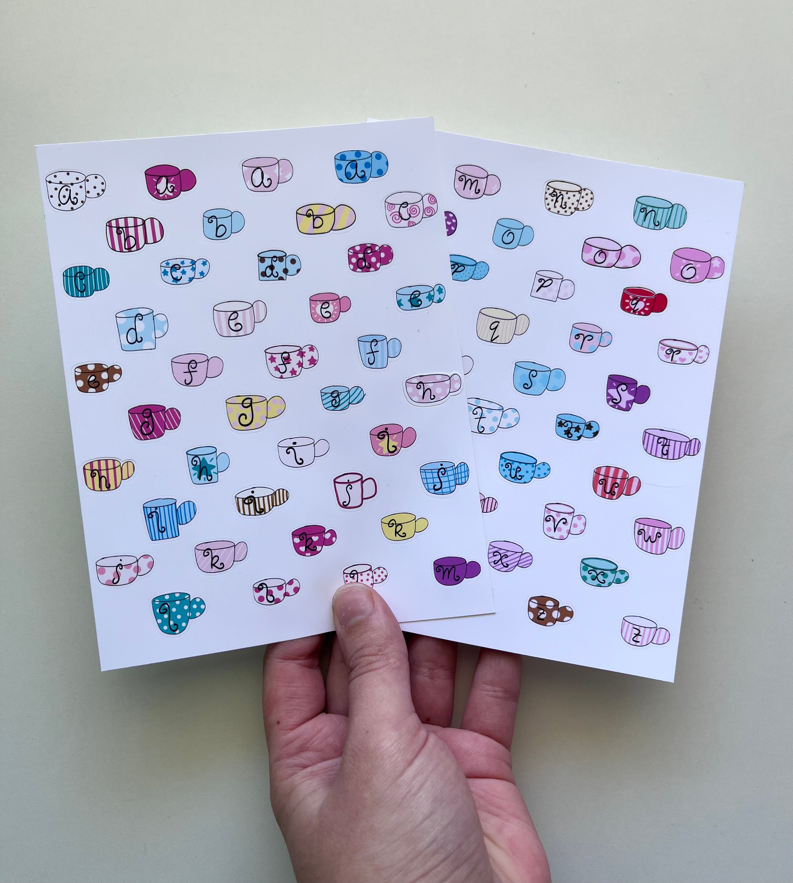 Alphabet Sticker Sheet - whimsy mugs