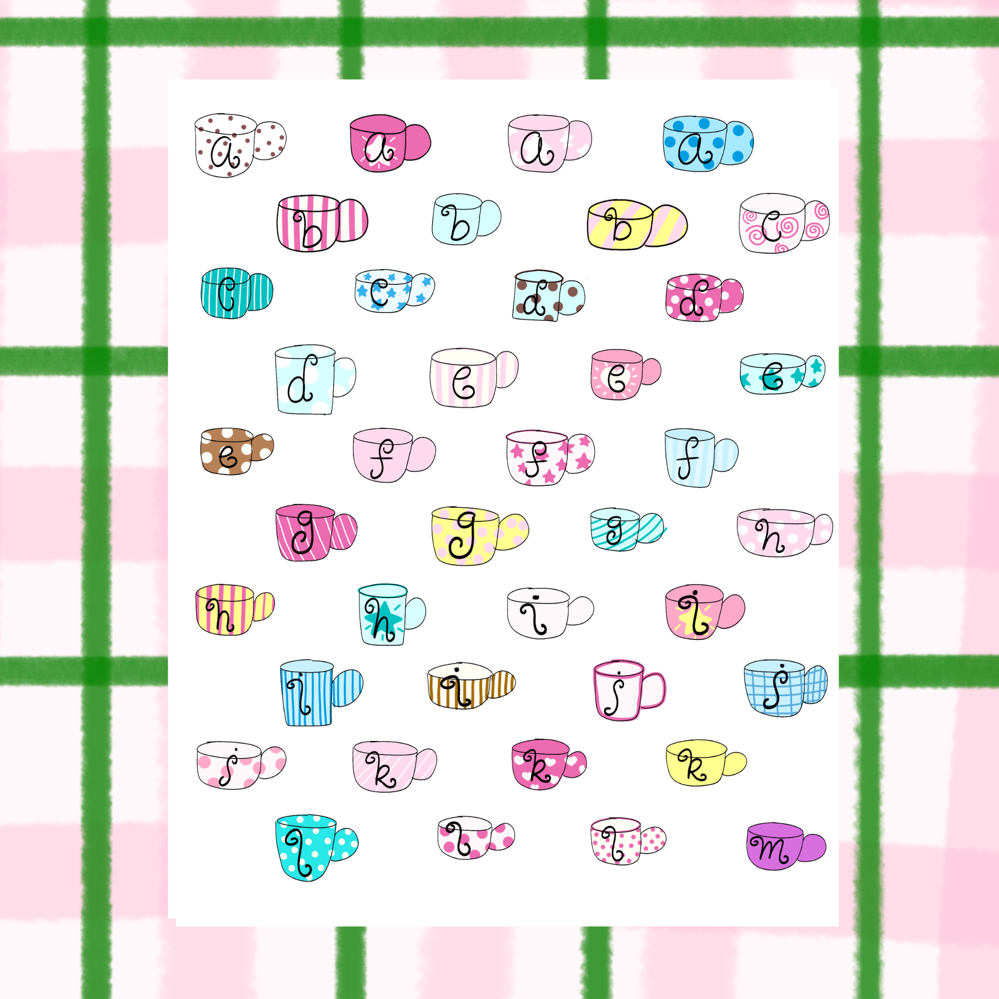 Alphabet Sticker Sheet - whimsy mugs