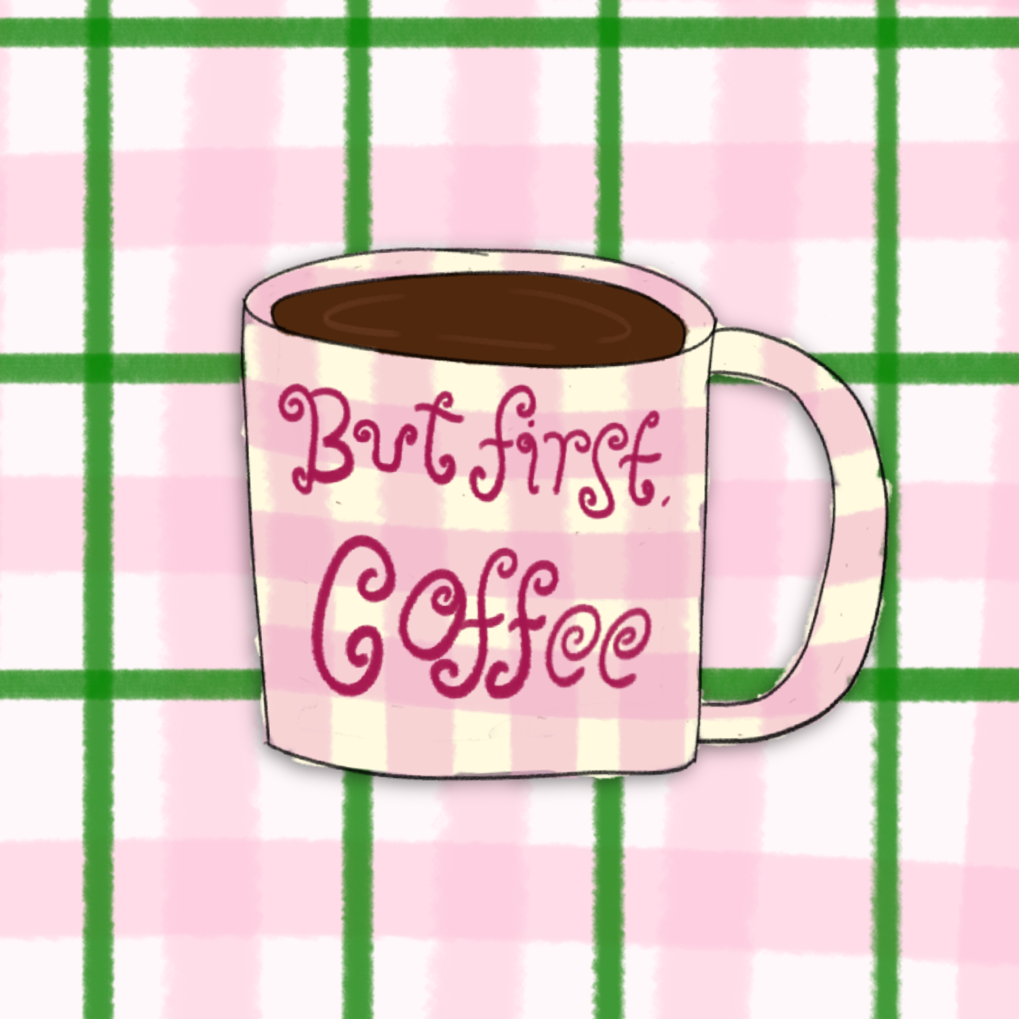 But first, coffee Sticker