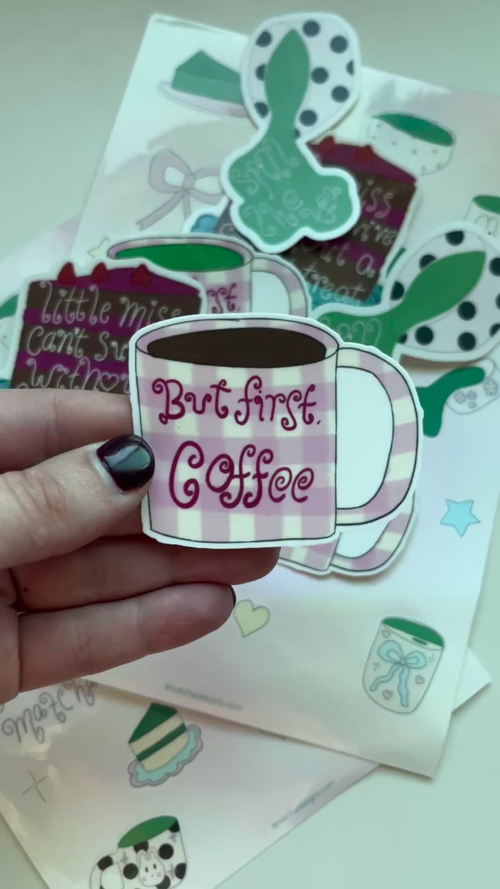 But first, coffee Sticker