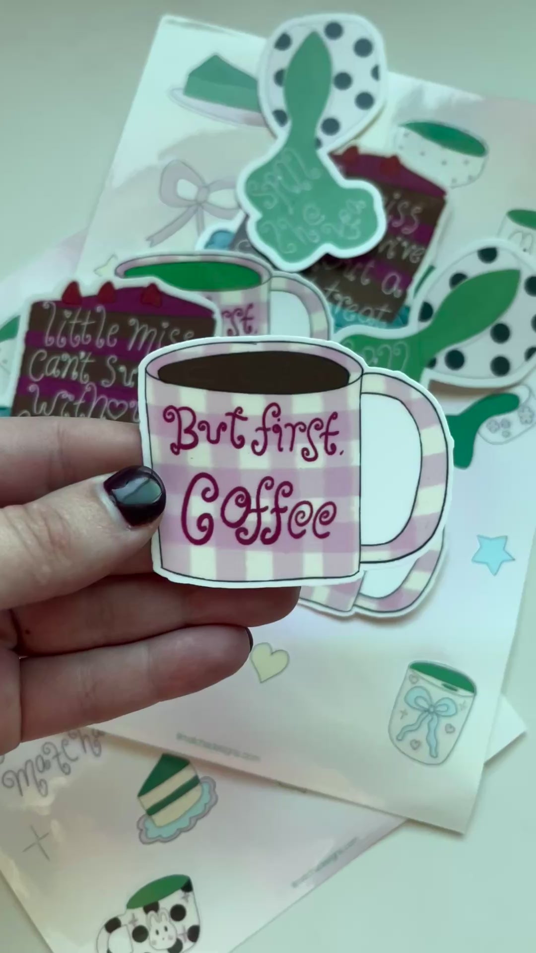 But first, coffee Sticker