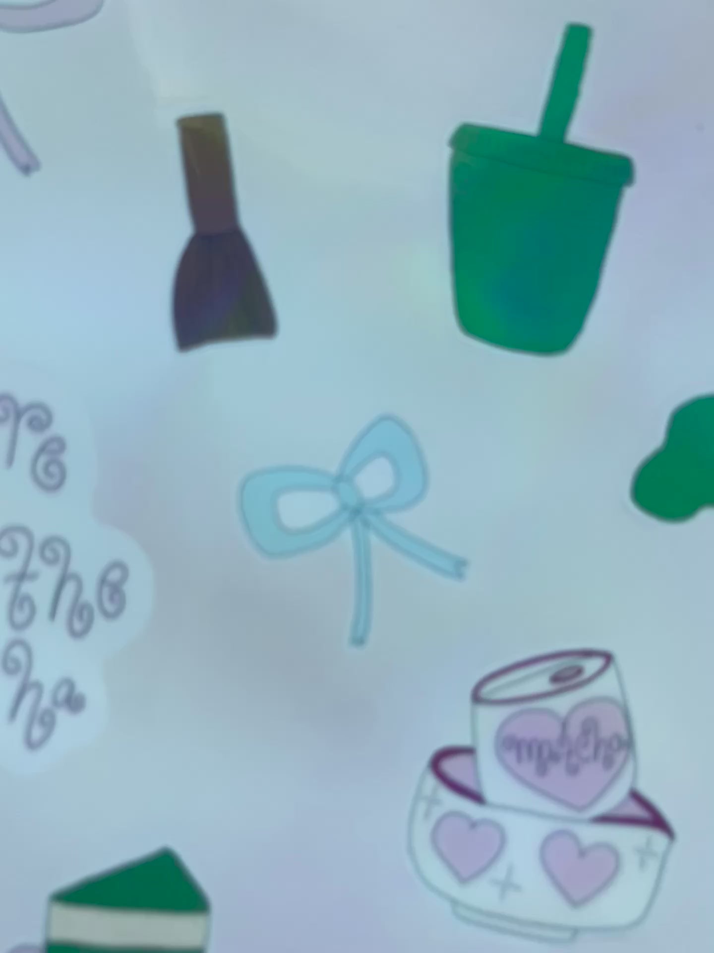 Whimsy matcha Sticker Sheet