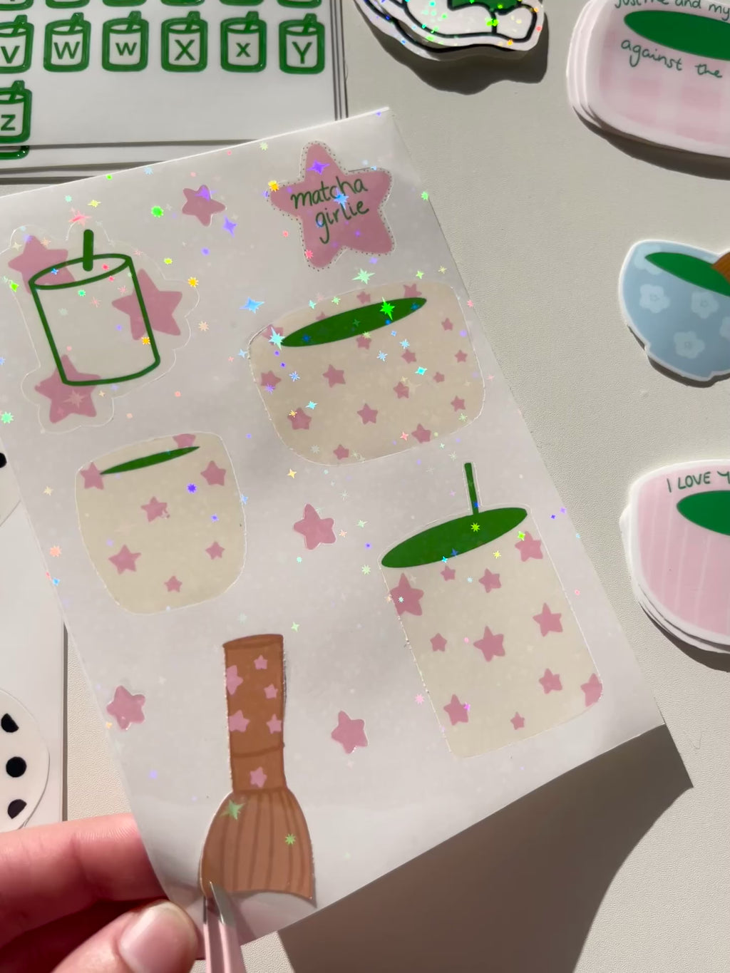Starry Matcha Sticker Sheet
