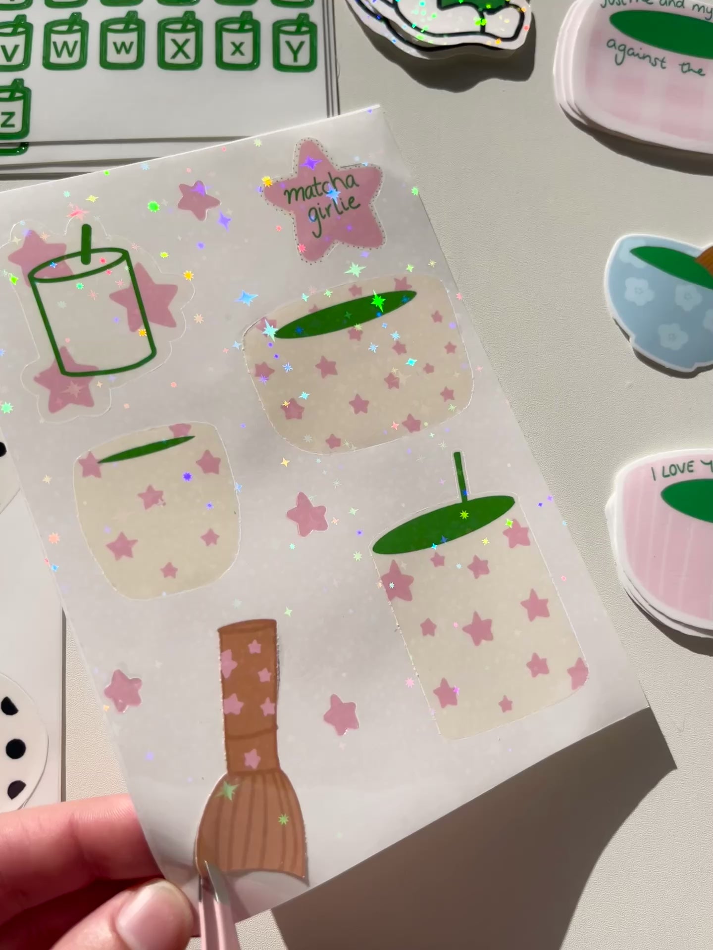 Starry Matcha Sticker Sheet