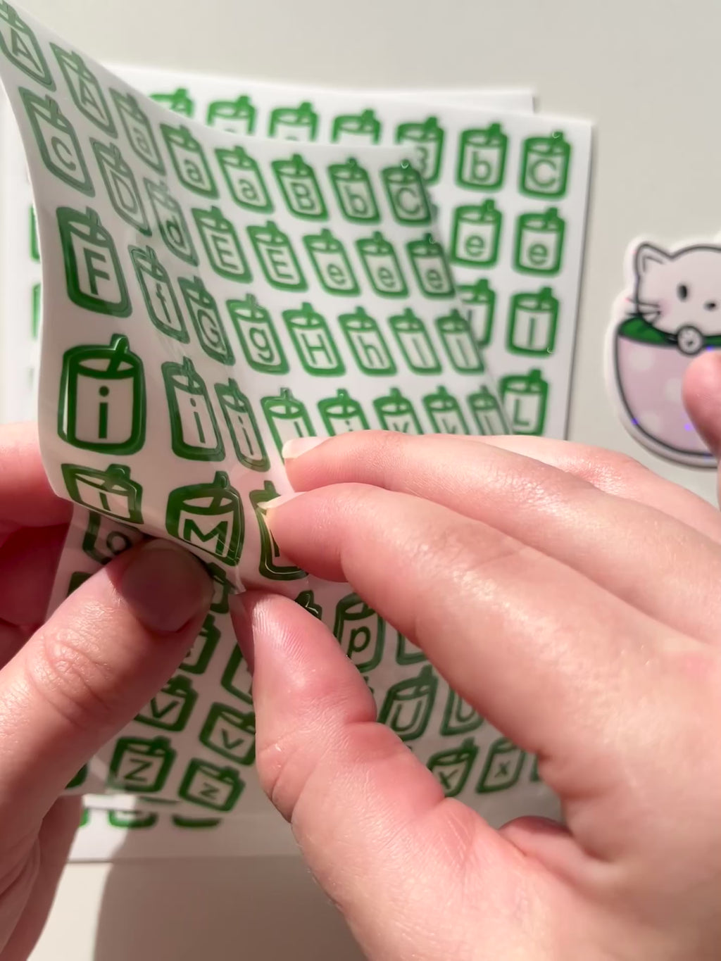 Matcha Alphabet Sticker Sheet (2 sheets)